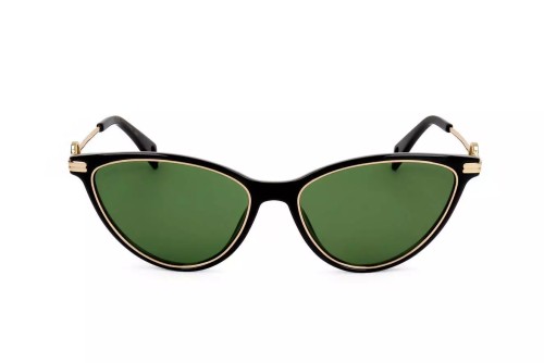 Lanvin LNV607S - 001 - 57 Lunettes de soleil Noir, Or Œil de chat