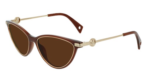 Lanvin LNV607S - 200 - 57 Lunettes de soleil Or, Marron Œil de chat