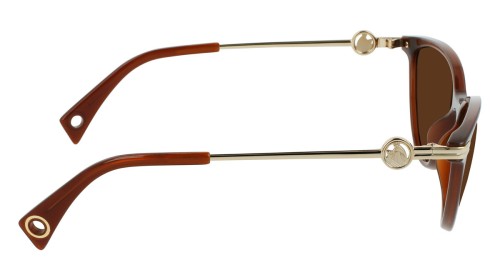 Lanvin LNV607S - 200 - 57 Lunettes de soleil Or, Marron Œil de chat
