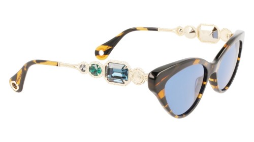 Lanvin LNV631SR - 236 - 56 Lunettes de soleil Havane, Or Œil de chat