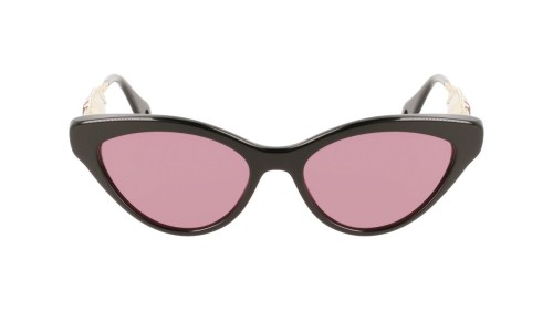 Lanvin LNV631SR - 001 - 56 Lunettes de soleil Noir, Or, Rouge Œil de chat