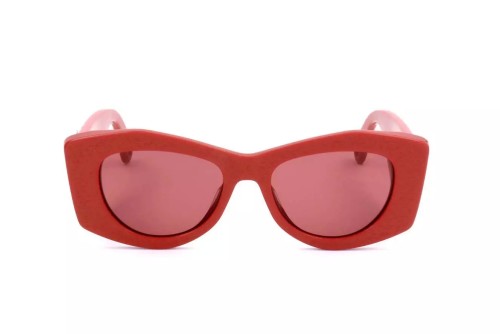 Lanvin LNV638S - 604 - 52 Lunettes de soleil Rouge, Noir à motifs Œil de chat