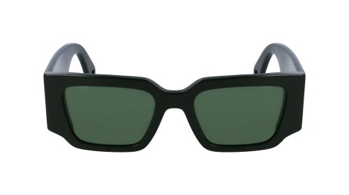 Lanvin LNV639S - 318 - 52 Lunettes de soleil Vert, Marron à motifs Angulaire