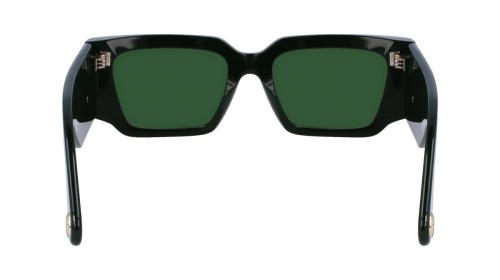 Lanvin LNV639S - 318 - 52 Lunettes de soleil Vert, Marron à motifs Angulaire