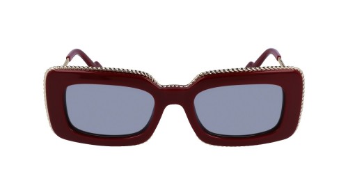 Lanvin LNV645S - 600 - 52 Lunettes de soleil Bordeaux, Or Angulaire