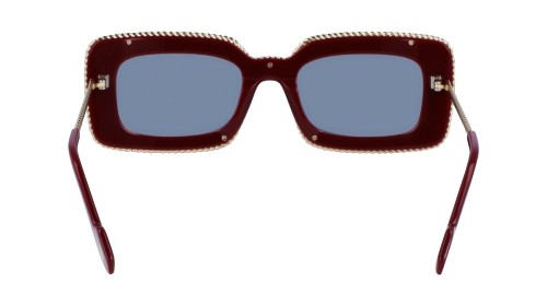 Lanvin LNV645S - 600 - 52 Lunettes de soleil Bordeaux, Or Angulaire