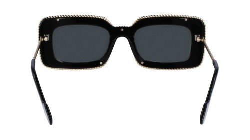 Lanvin LNV645S - 001 - 52 Lunettes de soleil Or, Noir Angulaire