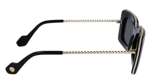 Lanvin LNV645S - 001 - 52 Lunettes de soleil Or, Noir Angulaire