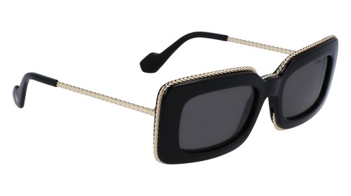 Lanvin LNV645S - 001 - 52 Lunettes de soleil Or, Noir Angulaire