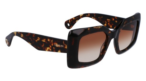Lanvin LNV649S - 234 - 50 Lunettes de soleil Havane foncé Angulaire