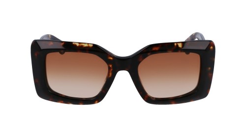 Lanvin LNV649S - 234 - 50 Lunettes de soleil Havane foncé Angulaire