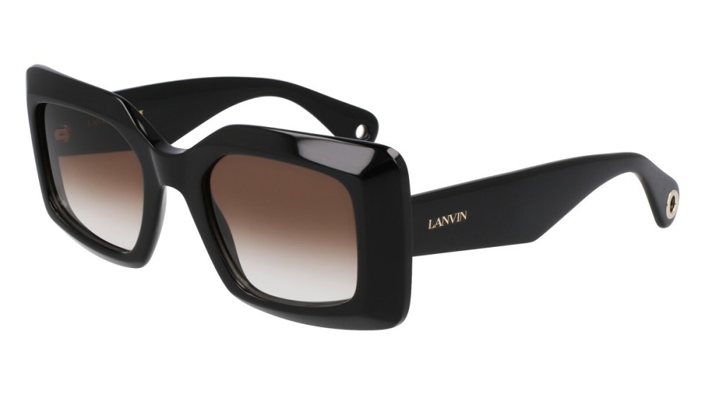 Lanvin LNV649S - 001 - 50 Lunettes de soleil Noir Angulaire