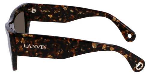 Lanvin LNV652S - 239 - 55 Lunettes de soleil Havane foncé Angulaire