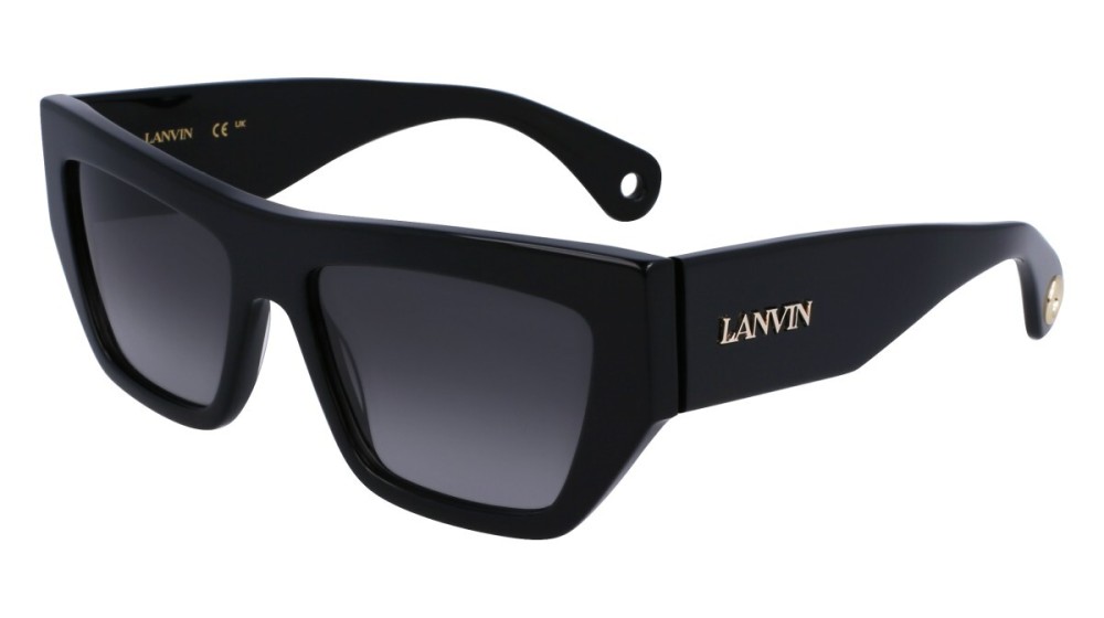 Lanvin LNV652S - 001 - 55 Lunettes de soleil Noir Angulaire