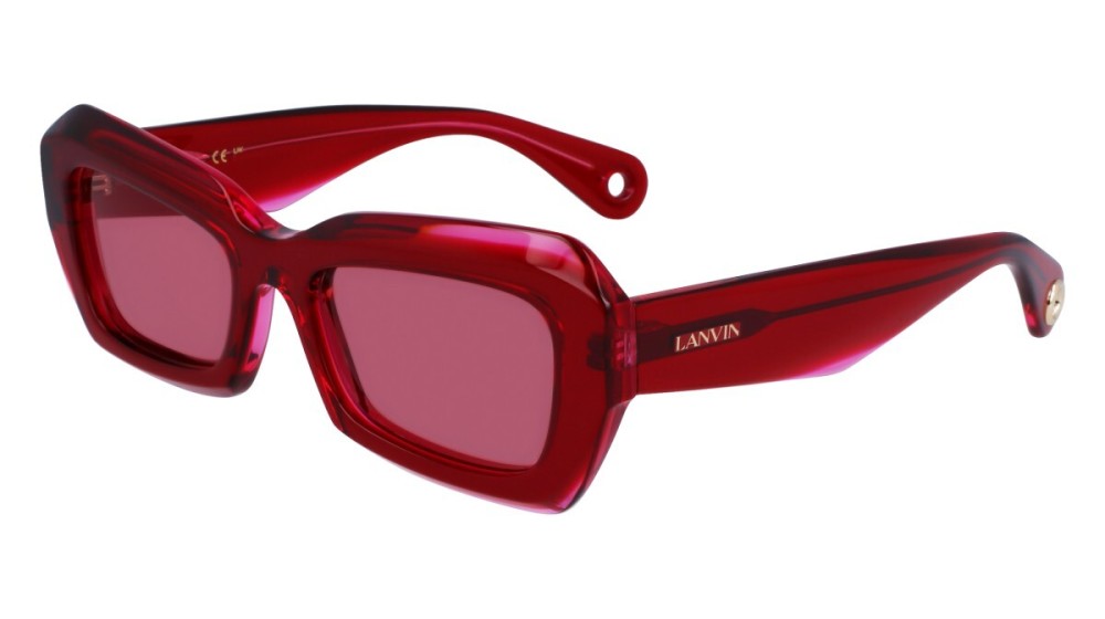Lanvin LNV662S - 605 - 54 Lunettes de soleil Rouge Angulaire