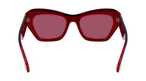 Lanvin LNV663S - 605 - 53 Lunettes de soleil Rouge Œil de chat