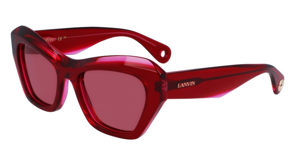 Lanvin LNV663S - 605 - 53 Lunettes de soleil Rouge Œil de chat