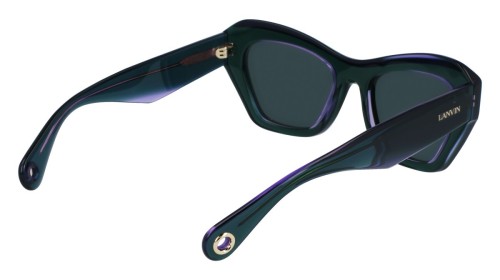 Lanvin LNV663S - 304 - 53 Lunettes de soleil Vert Œil de chat