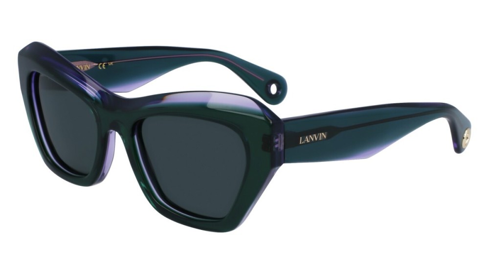 Lanvin LNV663S - 304 - 53 Lunettes de soleil Vert Œil de chat