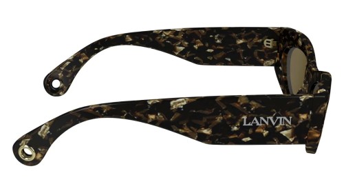 Lanvin LNV669S - 239 - 52 Lunettes de soleil Marron, À motifs Œil de chat