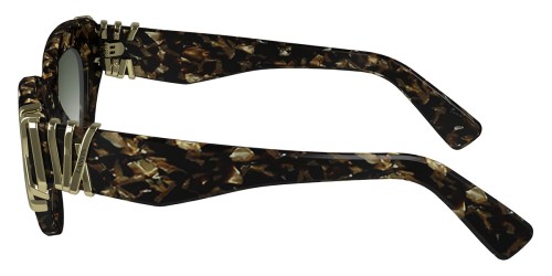 Lanvin LNV671S - 239 - 50 Lunettes de soleil Marron, À motifs Œil de chat