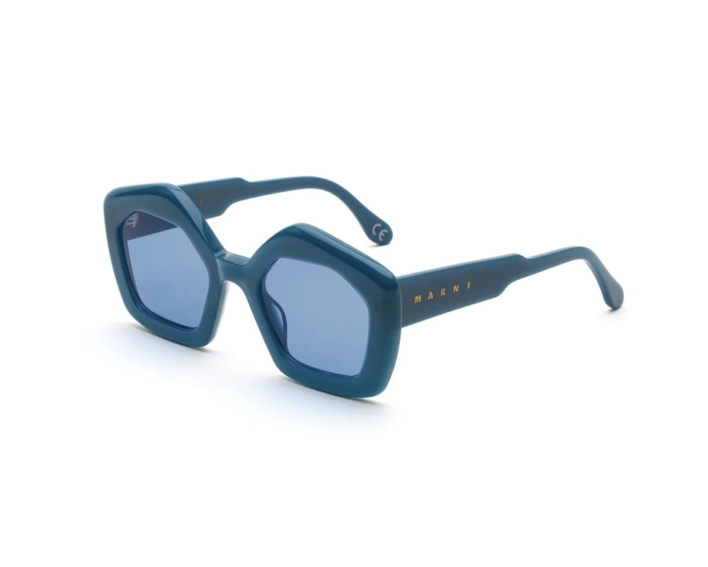 Marni LP4 Laughing Waters Blue - 51 Lunettes de soleil Bleu Angulaire