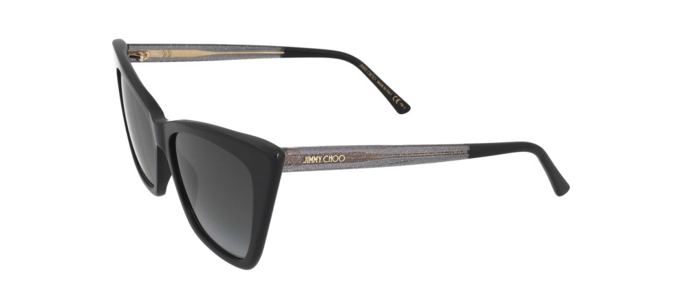 Jimmy Choo LUCINE/S - 8079O - 55 Lunettes de soleil Noir Œil de chat