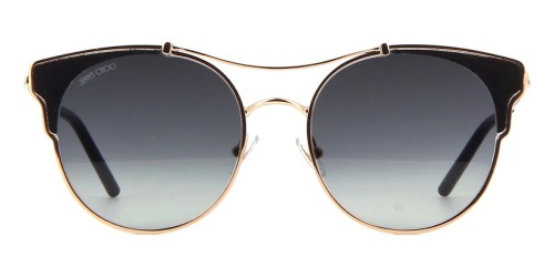 Jimmy Choo LUE/S - RHL1I - 59 Lunettes de soleil Noir, Or Rond