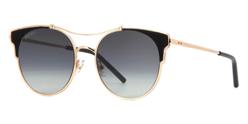 Jimmy Choo LUE/S - RHL1I - 59 Lunettes de soleil Noir, Or Rond