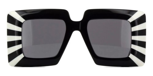 Loewe LW40090I - 04A - 47 Lunettes de soleil Blanc, Noir Angulaire