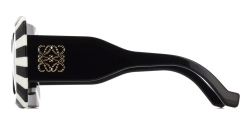 Loewe LW40090I - 04A - 47 Lunettes de soleil Blanc, Noir Angulaire