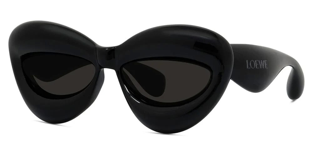 Loewe LW40097I - 01A - 55 Lunettes de soleil Noir Œil de chat