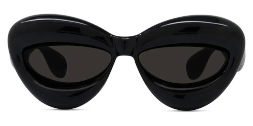 Loewe LW40097I - 01A - 55 Lunettes de soleil Noir Œil de chat