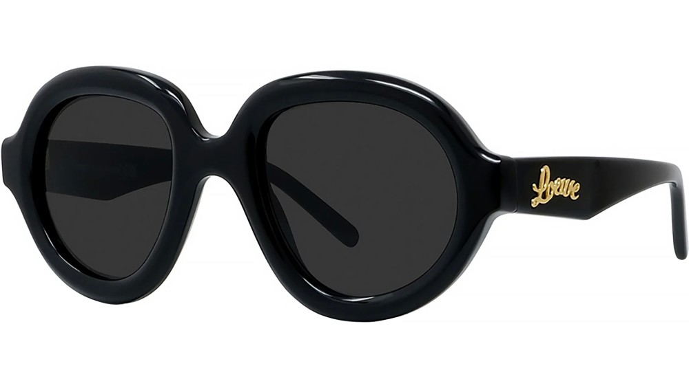 Loewe LW40105I - 01A - 49 Lunettes de soleil Noir Coussin arrondi
