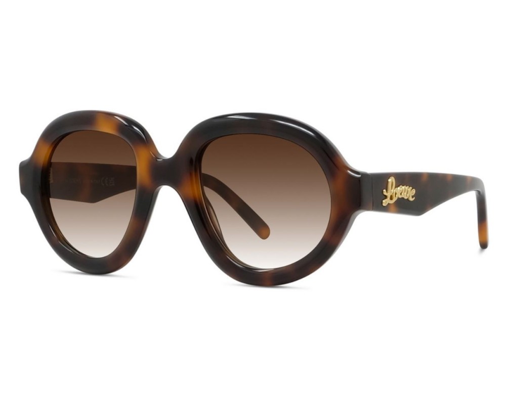 Loewe LW40105I - 52F - 49 Lunettes de soleil Havane Coussin arrondi