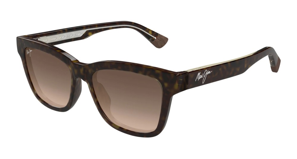 Maui Jim MJ0644S HANOHANO - 002 - 53 - AVEC DES VERRES POLARISÉS Lunettes de soleil Havanna Square