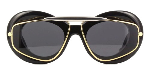 Loewe LW40120I - 01A - 59 Lunettes de soleil Or, Noir Œil de chat