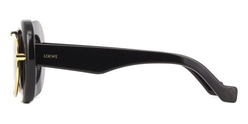 Loewe LW40120I - 01A - 59 Lunettes de soleil Or, Noir Œil de chat