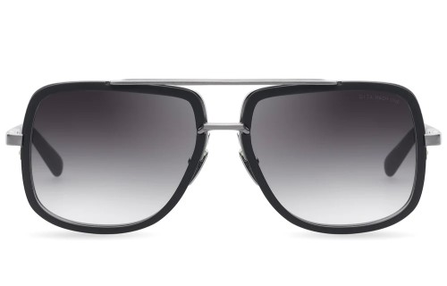 Dita MACH ONE DRX-2030 TITANIUM - E - 59 Lunettes de soleil Noir, Argent Pilote (Aviateur)