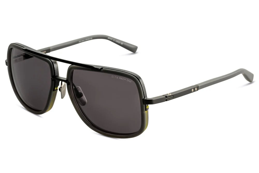 Dita MACH ONE DRX-2030 TITANIUM - V - 59 Lunettes de soleil Noir Pilote (Aviateur)