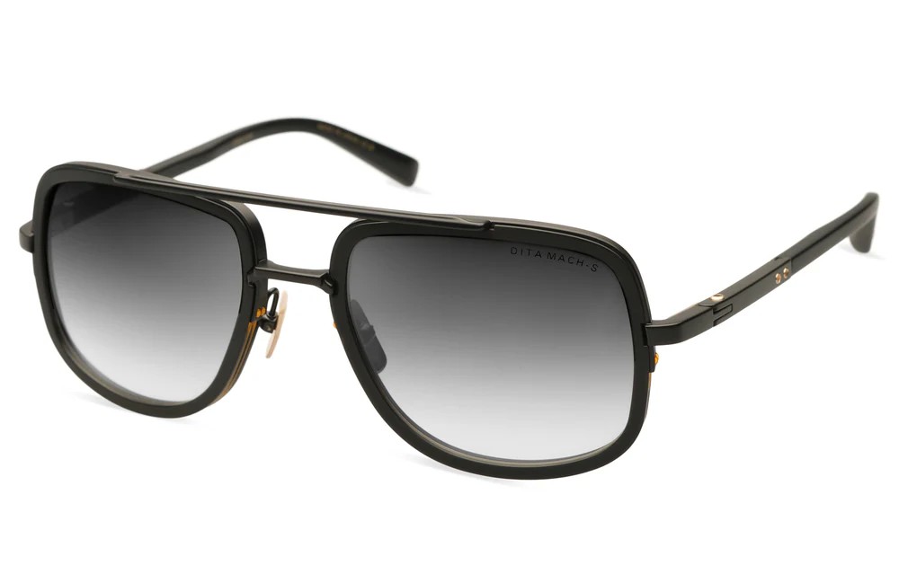 Dita MACH-S DTS412-A - 04 - 55 Lunettes de soleil Noir Pilote (Aviateur)