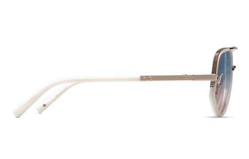 Dita MACH-X DTS463-A - 03 - 55 Lunettes de soleil Or, Blanc Pilote (Aviateur)