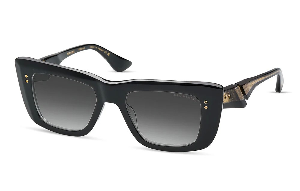 Dita MAHINE DTS437-A - 01 - 53 Lunettes de soleil Noir, Or Angulaire