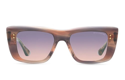 Dita MAHINE DTS437-A - 02 - 53 Lunettes de soleil Havane Angulaire