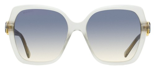 Jimmy Choo MANON/G/S - KB7FF - 57 Lunettes de soleil Gris, Transparent Angulaire