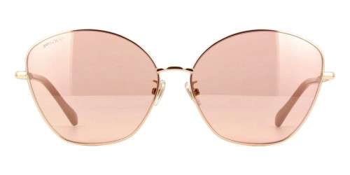 Jimmy Choo MARILIA/G/SK - BKU2S - 63 Lunettes de soleil Or rose, Argent Papillon