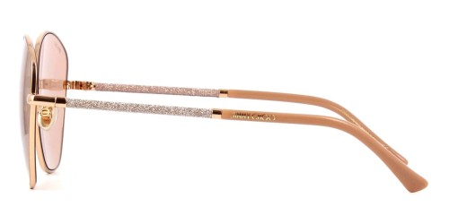 Jimmy Choo MARILIA/G/SK - BKU2S - 63 Lunettes de soleil Or rose, Argent Papillon