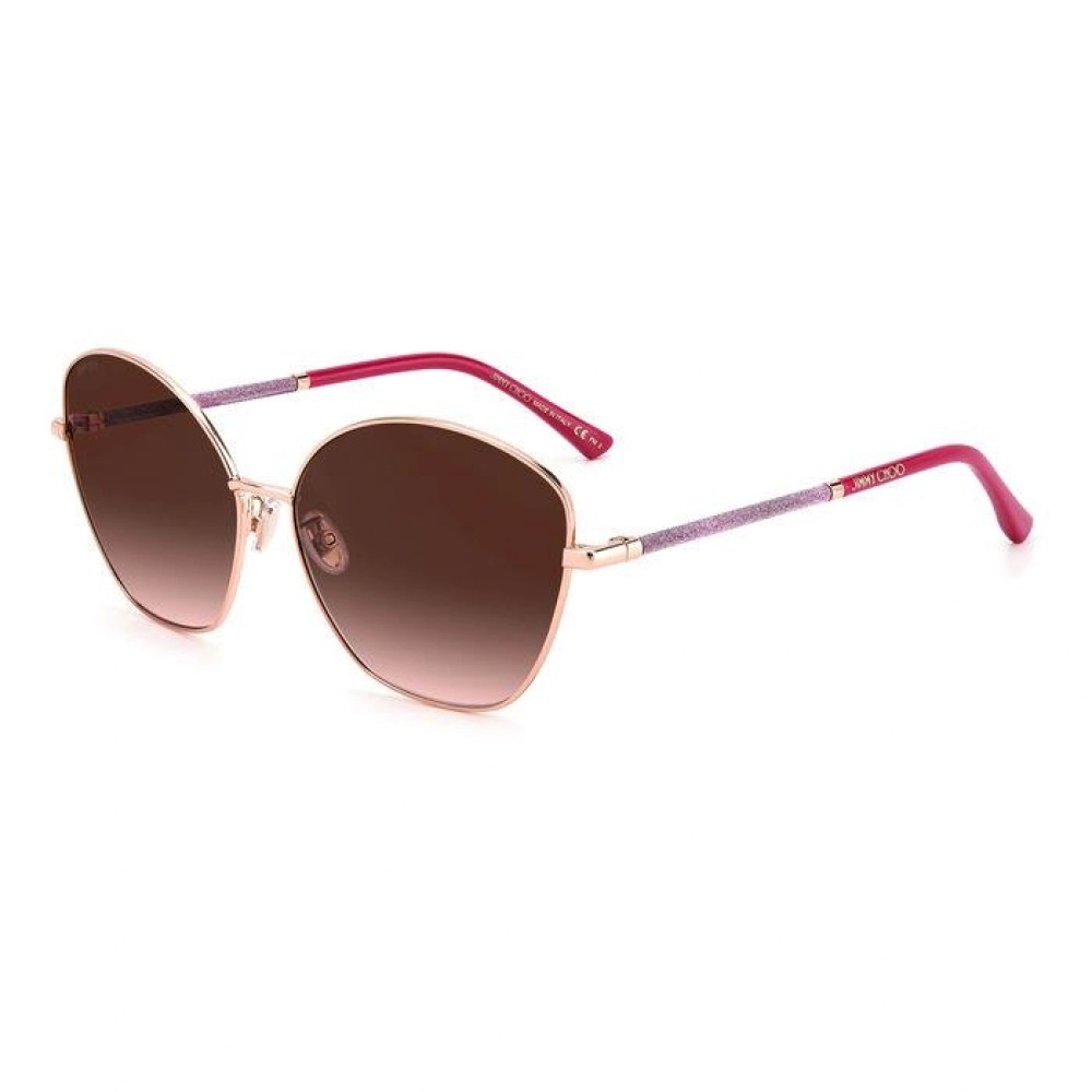 Jimmy Choo MARILIA/G/SK - N6EM2 - 63 Lunettes de soleil Or rose, Rose Papillon