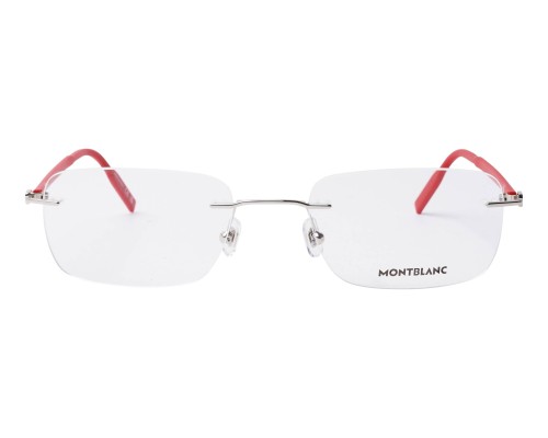 Mont Blanc MB0221O - 010 - 59 Cadres optiques Argent, Rouge Angulaire
