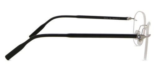 Mont Blanc MB0223O - 001 - 50 Cadres optiques Argent, Noir Angulaire